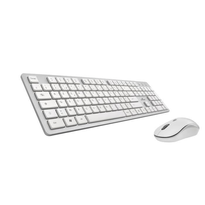 Mini Clavier Et Souris Combinés Sans Fil - Blanc/Noir