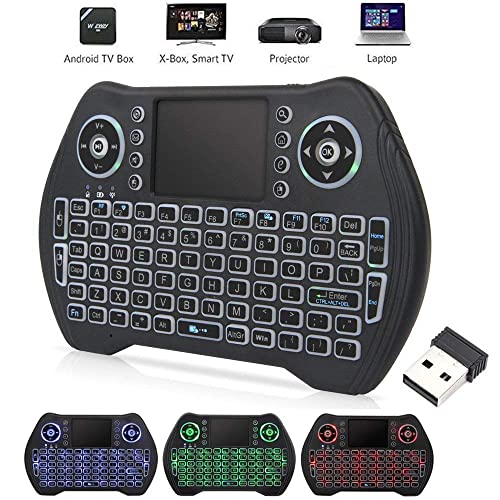 Mini Clavier Rétro-éclairage 2.4g Avec Pavé Souris Pour Android Tv Box Mini PC Ordinateur Portable