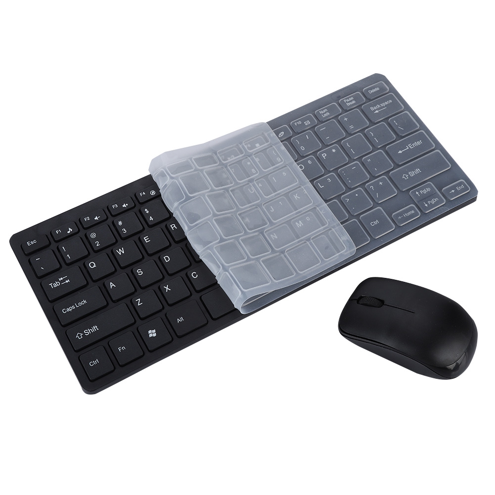 Mini Clavier Sans Fil ET Wireless Mouse Suit 2.4G  AZERTY - Noir