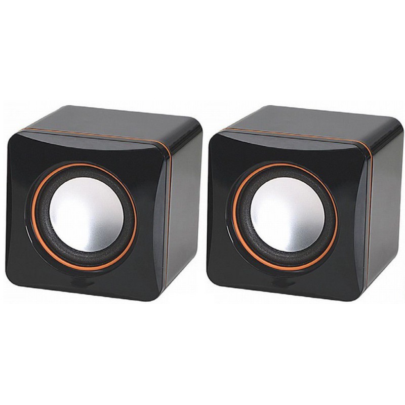 Mini Haut-Parleur Double USB 2.0 - Noir