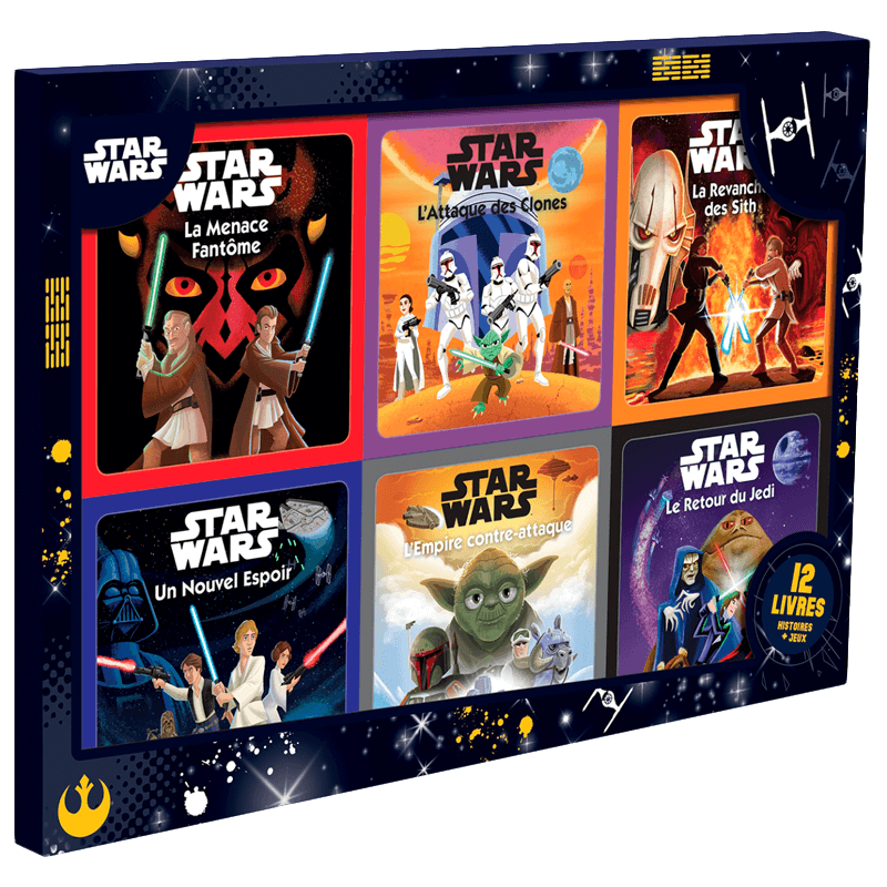 Star Wars - Coffret 12 Livres - 6 Histoires + 6 Coloriages