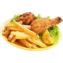 Frites au poulet