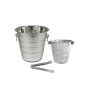 Set 2 Seaux à Champagne + Pince - Argent