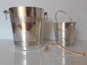 Set 2 Seaux à Champagne + Pince - Argent