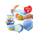 Set De 6 Couvercles En Silicone Réutilisables