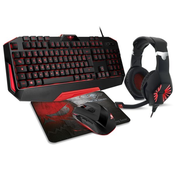 Set Gaming Professionnel 4 En 1: Casque + Souris + Clavier + Pad