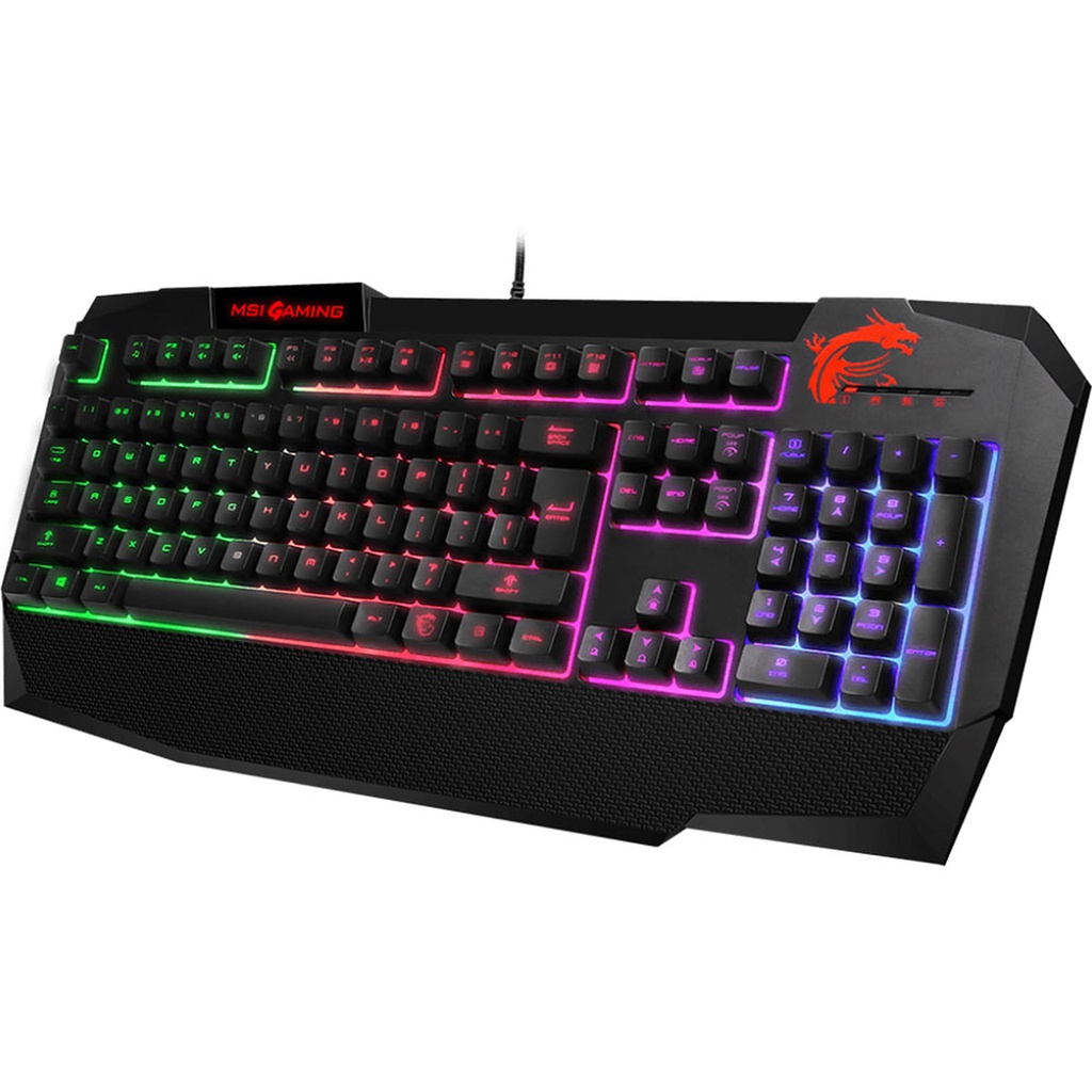 Msi Vigor GK40 Clavier Gaming à Membrane USB, Clavier, LED RGB, PC, Xbox Et PS4 - Noir
