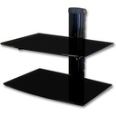 Multi Star Support Mural DVD/Décodeur - 2 étagères - 40 X 28 Cm - LS 803 - Noir