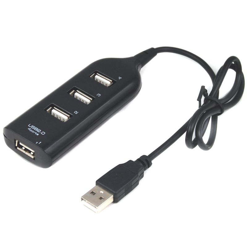Multi-Port USB 4 En 1 Avec Contact - Noir