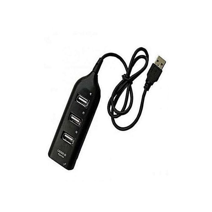 Multi-Port USB 4 En 1 Avec Contact - Noir