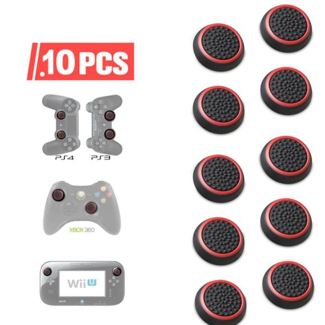 Silicone Controller Joystick Thumb Stick Grip Cap Case Cover Joystick Thumb Grip Caps Gaming Joystick Cap-Black Background &amp; Red Circle