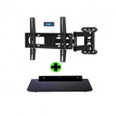 Skill Tech Support Mural - Compatible - TV 26 à 55 Pouces  - Noir