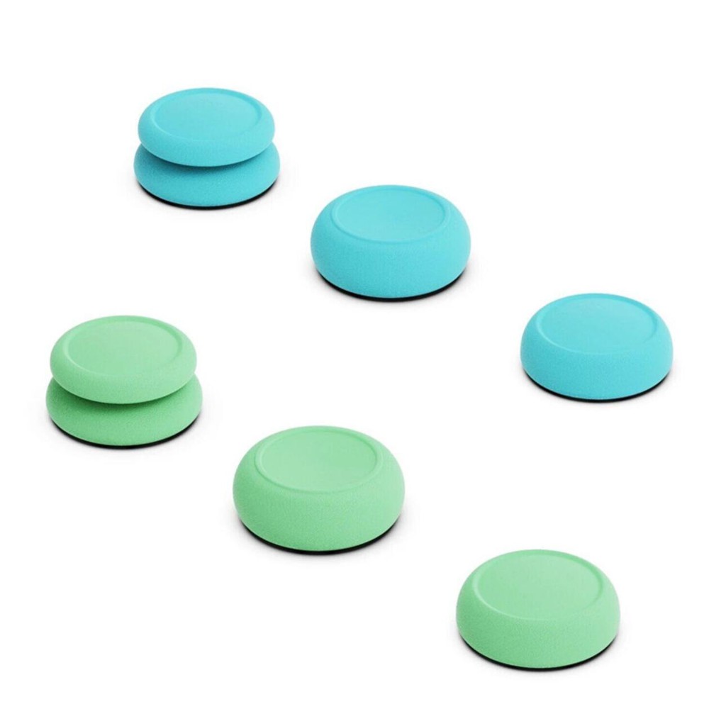 Skull&amp;Co Left + Right Gamepad Rocker Cap Button Cover Thumb Grip Set For Switch / Switch Lite / JOYCON (Blue + Red)