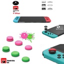 Skull&amp;Co Left + Right Gamepad Rocker Cap Button Cover Thumb Grip Set For Switch / Switch Lite / JOYCON (Pink Green)