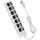 Multi-Port USB 7 En 1 Avec Contact - Blanc