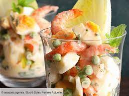 Verrine d'œuf moelleux aux épinards et crevettes