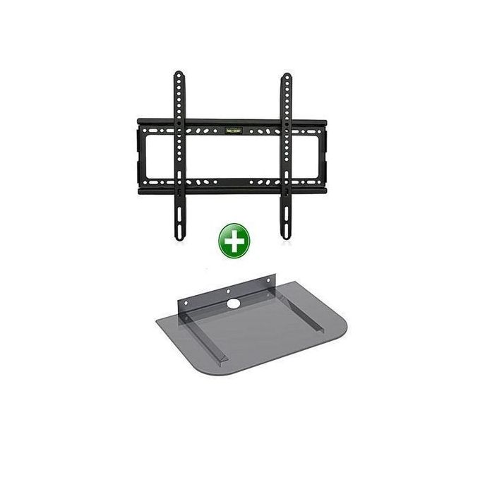 Support Mural 14-42 +Support Mural DVD/Decodeur - Noir