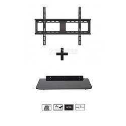 Support Mural 26-63 + Support Mural DVD/Décodeur - Noir