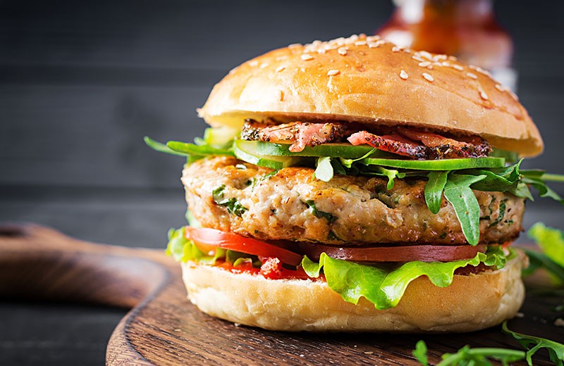 Hamburger chicken menu