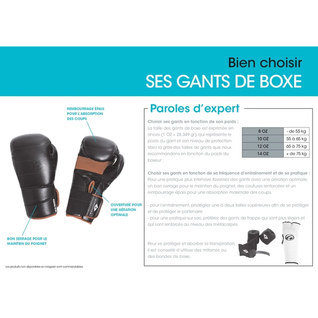 GANTS Boxe homme METAL BOXE GANT BOXE NOIR MAT