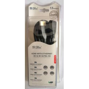 CABLE HDMI MALE FEMELLE 3D-4K ULTRA HD   1.5M - Noir