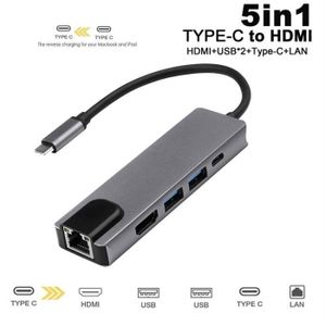 Convertisseur USB Type C Vers HDMI USB 3.1 USB-C RJ45 HUB