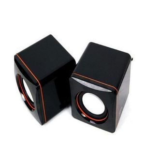 Mini Haut-Parleur Double USB 2.0 - Noir