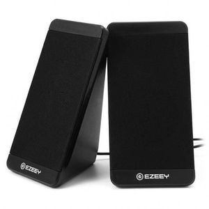 triomphe Market EZEEY S5 Multimédia Haut-Parleur Compatible Mini-ordinateur De Bureau ET PC- Avec Fiche USB 3,5 Mm - Noir