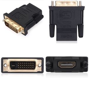 Adaptateur DVI- D Male 24+1 Vers HDMI Femelle - Noir