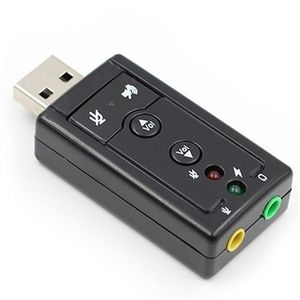 Carte Son Adaptateur Carte USB Vers Casque 3,5 Mm - Noir