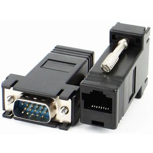 ADAPTATEUR MÂLE VGA / LAN RJ45 VGA POUR EXTENSION DE CÂBLE VIDÉO