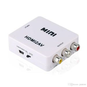 HDMI à AV 1080P HD Vidéo Adaptateur Mini HDMI à AV Convertisseur CVBS- Multicolore