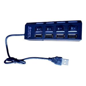 Multi-Port USB 4 En 1 Avec Contact - Noir