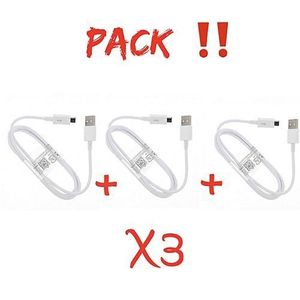 Lot De 3 Câbles USB Compatible / Android - Blanc