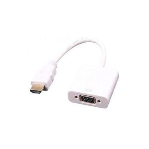 Convertisseur Adaptateur HDMI Mâle Vers VGA Femelle - Blanc