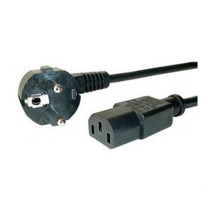 Câble Alimentation Cordon Secteur 2P+T Coudé / C13 Coudé Gauche - 1.5 M - Noir