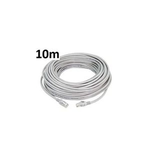 Câble Réseau FTP - Blindé Et Serti- 10m - Cat 6  - Gris