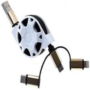 Câble De Charge 3 En 1 Rétractable