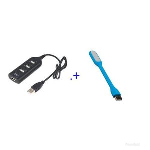 Multiport - 4 Ports - Noir + USB Light