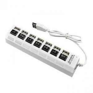Multi-Port USB 7 En 1 Avec Contact - Blanc