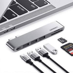 Ugreen Hub USB C 6 En 1 Vers Thunderbolt 3 Alimentation USB Compatible - MacBook