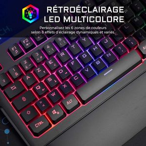 Fashion Clavier Lumineux Gaming- PC PS4 Xbox One (Noir)