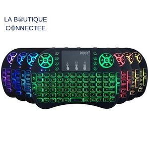 Wireless Mini Clavier Multimédia Sans Fil Rétroéclairé MFT-245 Avec Pavé Tactile