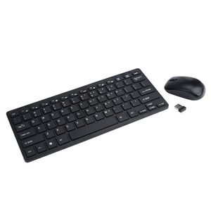 Mini Clavier Sans Fil + Souris Optique Sans Fil - Blanc De Haute Qualité