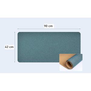 Tapis De Bureau Double Face En De Liège XL HAGiBiS - Liege/Bleu