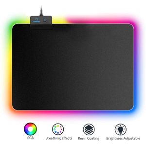 Tapis De Souris Gaming, LED Lumineuse Tapis De Souris,Surface Antiderapant Pour Les Joueurs De L’Ordinateur PC Et Du Mac