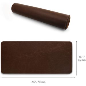 Londo Tapis De Souris En Cuir - Très Grande Taille (Cuir, Marron) PU Leather