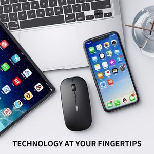 Inphic Souris Sans Fil Rechargeable 500 Mah - Gris