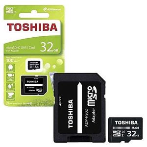 Toshiba Carte Mémoire 32GB + Adaptateur - MICRO SDHC