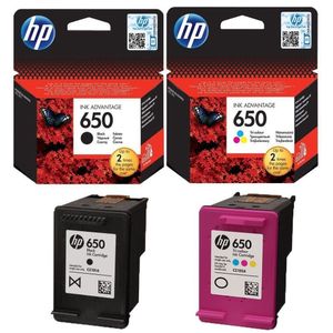 Hp Ensemble Cartouches D'encres HP  650 - Noir Et Couleur D'origine